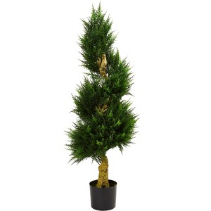 Nearly Natural 4.5-ft Spiral Cypress Artificial Tree, UV Resistant (Indoor/Outdoor) - 1 of 2