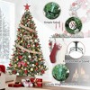 Pre-Lit Artificial Christmas Tree,900 Warm White Led Lights,Snow Flocked Full Prelighted Xmas Tree for Home Office - 3 of 4