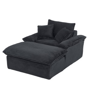 Large Single-Seat Sofa with Ottoman – Modular Design, Removable & Washable Covers, 300 lbs Capacity - 1 of 4
