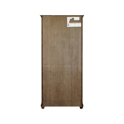 Porter 74" Brown Wood Adjustable Shelves Bookcase