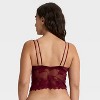 Women's Satin and Lace Removable Pad Longline Bralette - Auden™ - 2 of 4