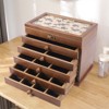 YIYIBYUS Large Retro 6 Layers Wooden Jewellery Box Cabinet Display Organizer - 2 of 4