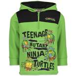 Teenage Mutant Ninja Turtles TMNT Ninja Turtles Little Boys Half-Zip Fleece Pullover Hoodie Green 