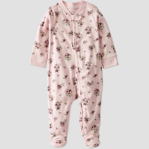 Little Planet by Carter's Organic Baby Girls' Floral Sleep N' Play - Pink - image 1 of 3