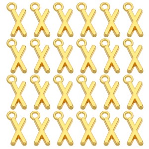 Unique Bargains Metal Bulk Elegant DIY Crafts Jewelry Making Initial Pendants 50 Pcs - 1 of 4