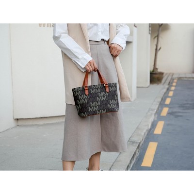 MKF Collection Lady II M Signature Large Tote, Small Tote & Wallet Set Vegan Leather, Stylish Women’s Handbag M Design by Mia K- Fuchsia — фото 4
