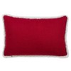 13"x20" Oversize 'Merry Happy Christmas' Poly Filled Lumbar Throw Pillow Red - Saro Lifestyle - 2 of 3