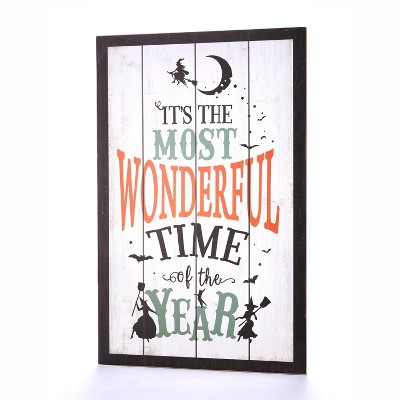 Lakeside It's The Most Wonderful Time of the Year Witches Motif Wall Sign