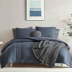 BAGOKIE 7 Pieces Bed in a Bag Comforter Set for All Season - 1 of 4