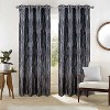 RT Designer Collection Hailey Halo Foil Blackout Grommet Curtain Panel 52" x 90" Black - 2 of 4
