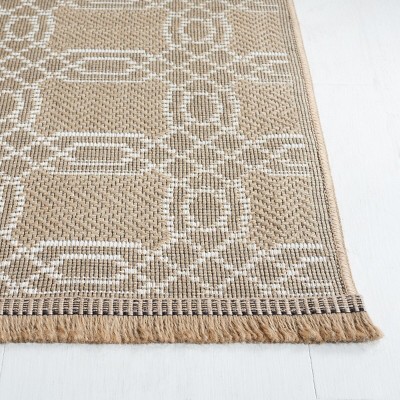 Ivory Rectangular Hand-Knotted Wool Area Rug