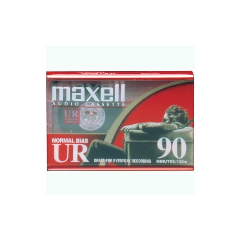 Maxell 109024 UR-90 2PK Normal Bias Audio Cassettes 90 Minutes With Case, 1 of 2