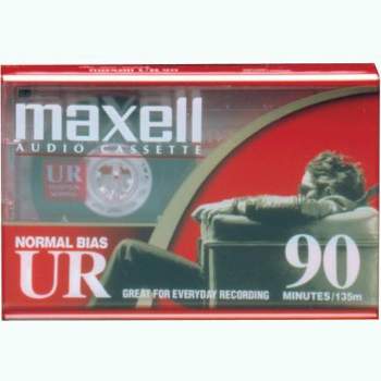 Maxell 109024 UR-90 2PK Normal Bias Audio Cassettes 90 Minutes With Case