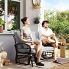 Outdoor Glider Bench, 2-Person Patio Rocker Loveseat with Tufted Cushions, Steel Frame for Porch, Garden Backyard - 2 of 4