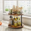 LunaLulinlk Lazy Susan Wood Rotating Spice Rack 12" 2-Tier for Kitchen - 3 of 4