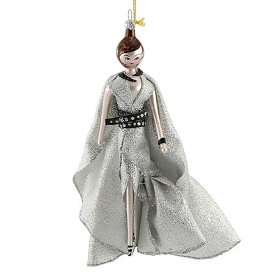 Italian Ornaments 7.0" Serena Sizzles In Silver Ornament Italian Diva Couture  -  Tree Ornaments