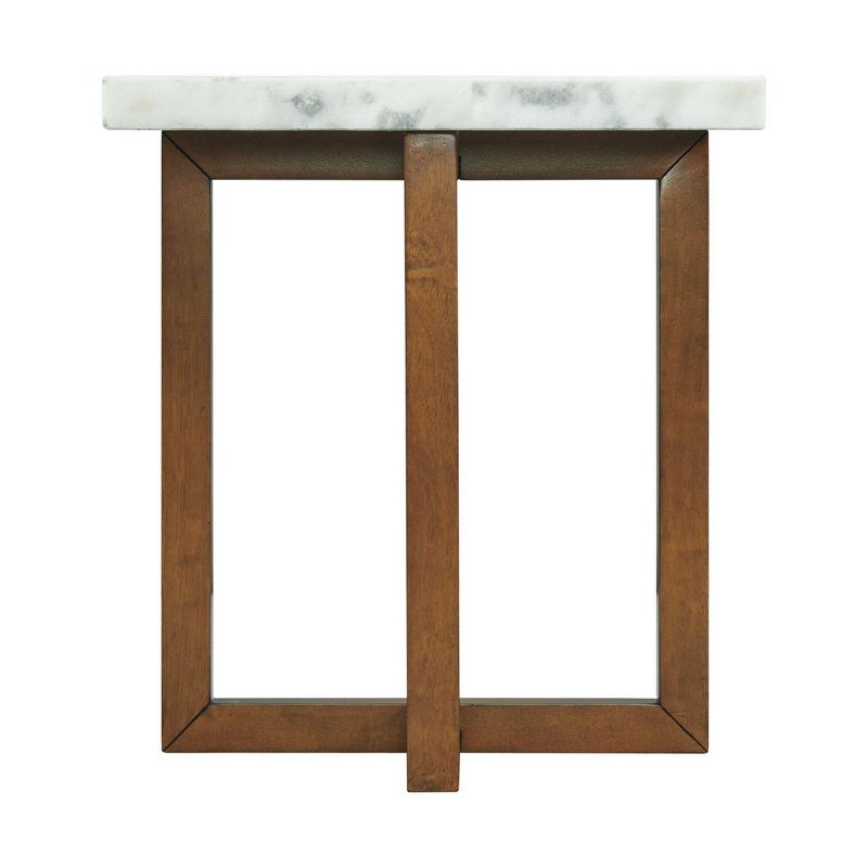 Meyers Marble Square End Table White - Picket House Furnishings, 1 of 10