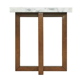 Meyers Marble Square End Table White - Picket House Furnishings