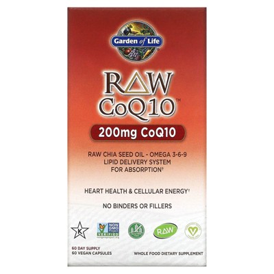 Photo 1 of ***(EXP:10/2024)NONREFUNDABLE***Garden of Life, Raw CoQ10, 200 mg, 60 Veggie Caps