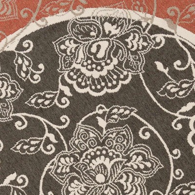 black, beige, rust, dark red