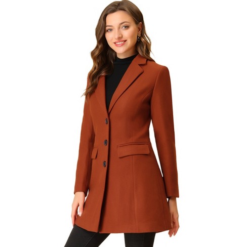 Red single cheap breasted coat