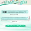 Unique Bargains Aluminum Alloy Rulers with Centimeters Millimeters Inches and Conversion Table 2 Pcs - 2 of 4