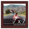 PosterPalooza | Square Classic Modern Brown Picture Frame - UV Acrylic, Foam Board Backing, Hanging Hardware - 3 of 4