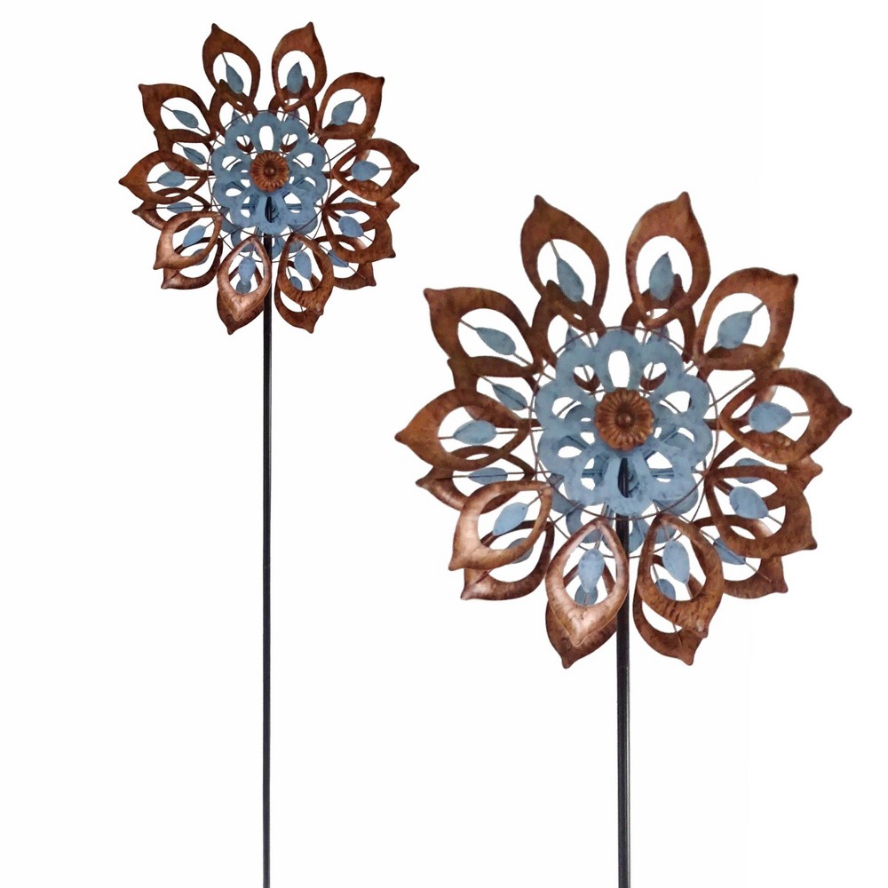 Photos - Other Decoration Alpine Corporation Antique Flower Kinetic Wind Spinner Stake: Iron Outdoor Art, 85" Height