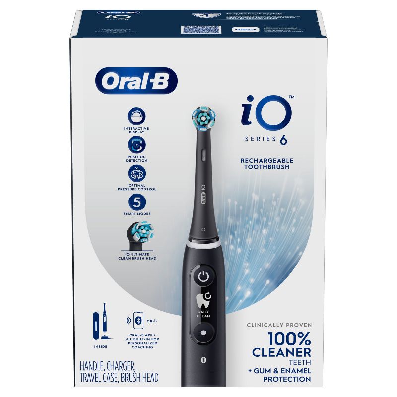 Oral-B iO6 Black Electric Toothbrush, 3 of 13