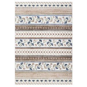 Area Rug for Living Room, Low Pile, High Traffic Indoor Carpet, Modern Floral, Fade-Resistant, Non-Slip, Contemporary Boho Rug for Baby Room - 1 of 4