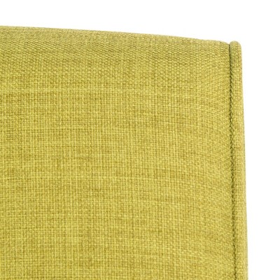 Sweet Pea Green Armless Slipper Chair with Natural Oak Finish