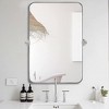 TEHOME Rounded Rectangular Pivoting Metal Framed Wall Mounted Bathroom Vanity Mirror - 3 of 4