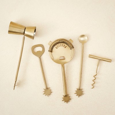 5pc Stainless Steel Cocktail Bar Tool Set - Opalhouse™ designed with Jungalow™