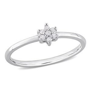 EVERLY JEWELRY | Silver 0.07 CT TW Diamond Fashion Ring - 1 of 4