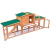 vidaXL Large Rabbit Hutch Small Animal House Pet Cage with 2 Runs Wood - 3 of 4