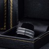 Jewelry Avalanche 2-Tone Black Tungsten Carbide Wedding Band, Center Grooved, Comfort-fit, 8mm - 4 of 4