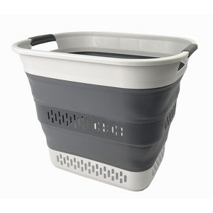 SAMMART 40L (10.5 gallon) Collapsible Plastic Laundry Basket - 1 of 4