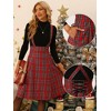 INSPIRE CHIC Women's Christmas Plaid Midi Tartan Pinafore Skirt - 2 of 4