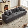 94.5 inch Wide Modern Style Tufted Sofa, Oversized Recliner Sofa with 4 Square Pillows, Modern Casual Sofa for BedRoom, LivingRoom,White - 2 of 4