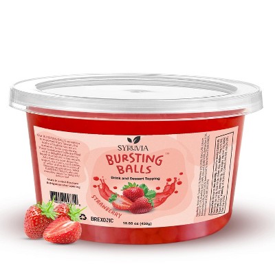 Syruvia Strawberry Popping Boba Pearls – 1 lb