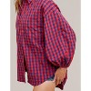Women's Gingham Button Down Top - AnnieWear - 3 of 4
