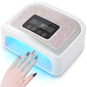 Swtroom Nail Lamp Cordless 120W UV Nail Lamp Rechargeable LED Nail Lamp 4 Timer Modes Gel Nail Light UV Light - 1 of 4