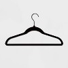 10pk Petite Flocked Hangers Black - Brightroom™: Velvet Clothes Hangers for Pants, Sweaters, Shirts, Dresses - 3 of 4