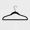 10pk Petite Flocked Hangers Black - Brightroom™ - image 3 of 4