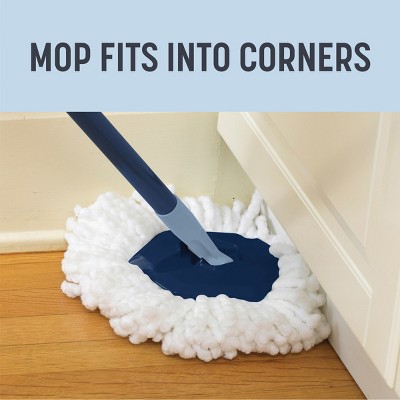 Casabella Dual-Bucket Blue and White Spin Mop System with Extra Refill