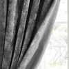 Texture Velvet Back Tab Room Darkening Curtain Single Panel - 4 of 4