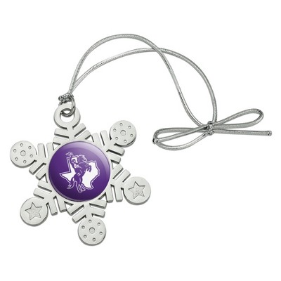 Tarleton State University Primary Logo Metal Snowflake Christmas Tree Holiday Ornament