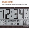 Marathon Slim Jumbo Atomic Wall Clock Full calendar Display With Indoor Temperature & Humidity - 4 of 4