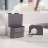OU Dish Soap Dispenser with Sponge Holder 16 oz, Refillable Plastic Soap Dispensing Pump Bottle for Kitchen Sink, Countertop Organizer - 2 of 4