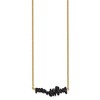 Chisel Stainless Steel Polished Yellow IP-plated Black Agate on a 15" Plus a 2.75" Extension Cable Chain Necklace - 3 of 4